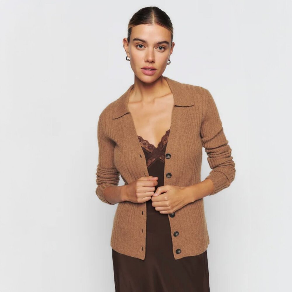 Reformation Centro Cashmere V-Neck Sweater